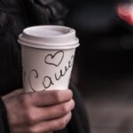 Coffee cup with a name on it.