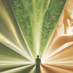 Image showing a person with 3 streams of energy: growth, money, and contribution.