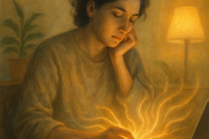 Woman writing at a desk