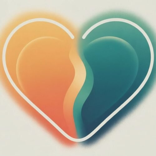 Image symbolizing how a heart can hold different emotions at the same time