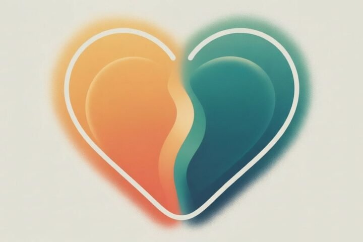 Image symbolizing how a heart can hold different emotions at the same time